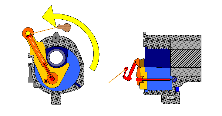 Vue de la culasse du 75, ouverte